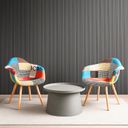 Drevený akustický panel, 2400 x 600 mm, čierny podklad, balenie 5 ks, dub grafitový