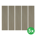 Drevený akustický panel, 2400 x 600 mm, čierny podklad, balenie 5 ks, dub morený