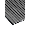 Drevený akustický panel, 2400 x 600 mm, čierny podklad, dub grafitový