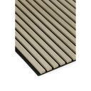 Drevený akustický panel, 2400 x 600 mm, čierny podklad, dub morený