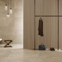 Drevený akustický panel, 2400 x 600 mm, čierny podklad, dub morený