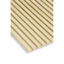 Drevený akustický panel, 2400 x 600 mm, sivý podklad, balenie 5 ks, dub