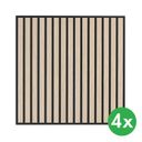 Drevený akustický panel pre stropnú rastrovú konštrukciu, 595 x 595 mm, B2BP002, balenie 4 ks, breza