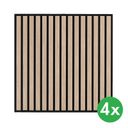 Drevený akustický panel pre stropnú rastrovú konštrukciu, 595 x 595 mm, B2BP008, balenie 4 ks, dub sonoma