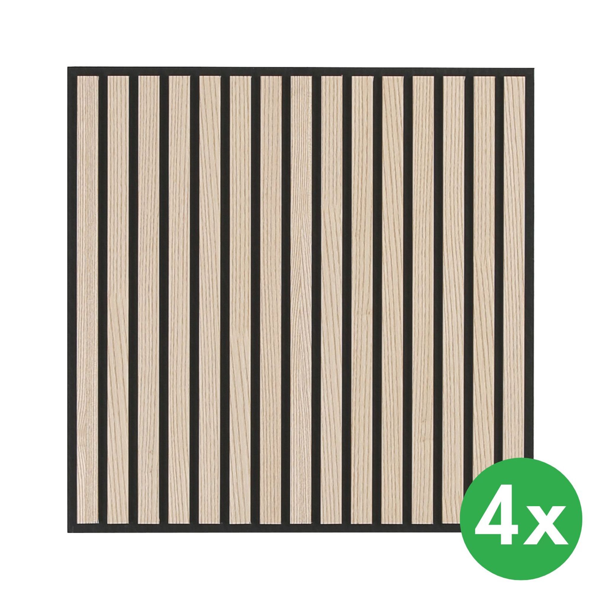 Dřevěný akustický panel pro stropní rastrovou konstrukci, 595 x 595 mm, balení 4 ks
