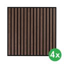 Dřevěný akustický panel pro stropní rastrovou konstrukci, 595 x 595 mm, B2BP007, balení 4 ks, ořech