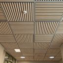 Dřevěný akustický panel pro stropní rastrovou konstrukci, 595 x 595 mm, B2BP008, balení 4 ks, dub sonoma