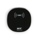 Drewniana szafka skrytkowa S4, 4 schowki, demontaż, zamek RFID, szary/buk