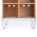 Drewniana szafka ubraniowa na nogach, 2-drzwiowa, 1750 x 600 x 400 mm, zamek obrotowy, orzech
