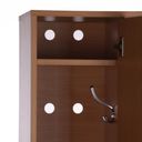 Drewniana szafka ubraniowa na nogach, 2-drzwiowa, 1750 x 600 x 400 mm, zamek obrotowy, orzech