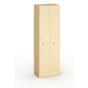 Drewniana szafka ubraniowa S5, 2-drzwiowa, 1900 x 600 x 420 mm, zamek cylindryczny, brzoza