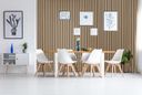 Drewniany panel akustyczny, 2400 x 600 mm, 5 szt, dąb bejcowany