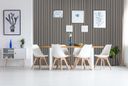 Drewniany panel akustyczny, 2400 x 600 mm, dąb grafitowy