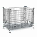 Drôtený paletový kontajner PC 1000/1, sklopná podliena stena