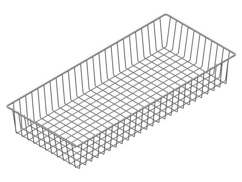 Fotografia produktu: Drôtený policový kôš ELEMENT SYSTEM, 800 x 350 mm, sivý