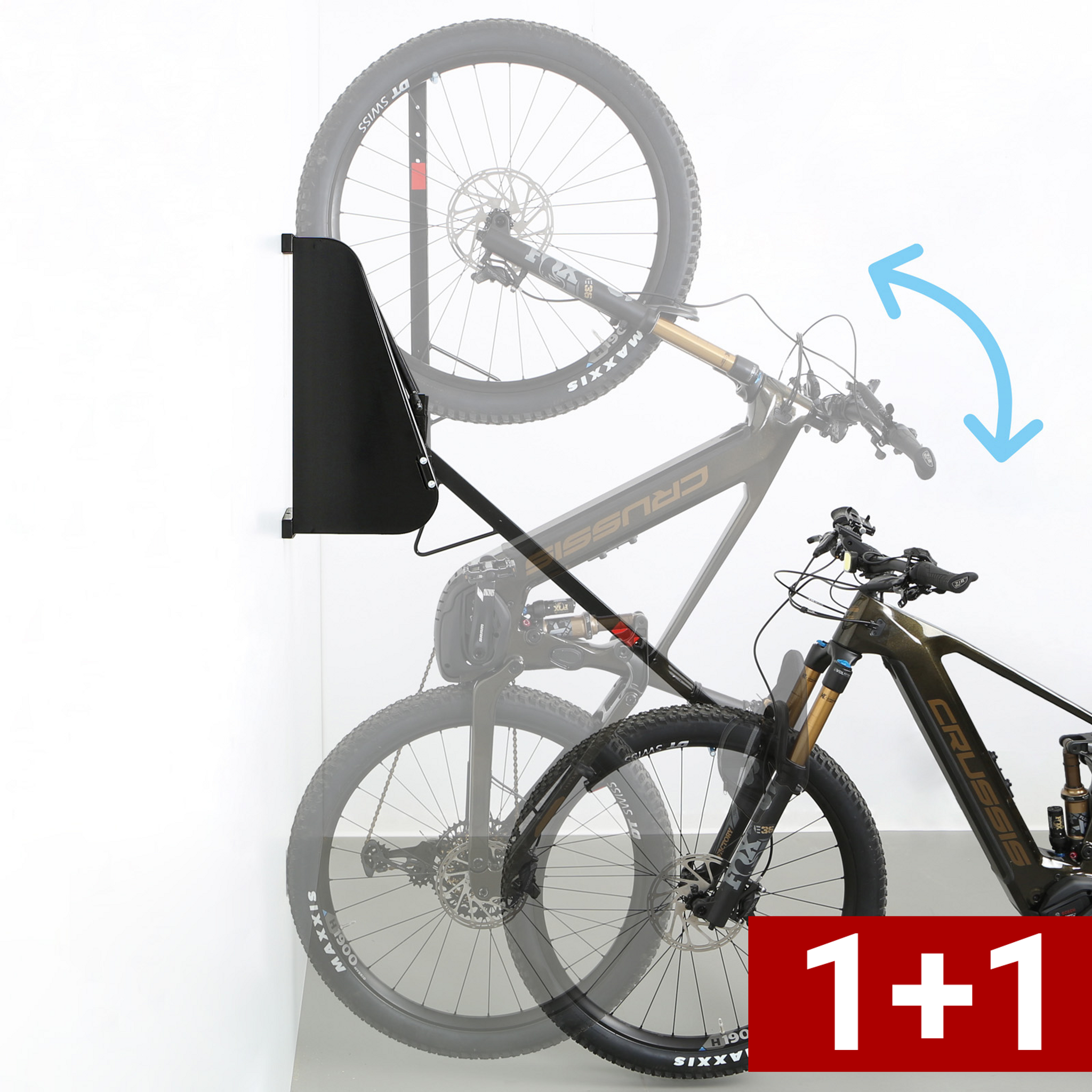 Držák na elektrokola UpBike s hydraulickým zdvihem 1+1 ZDARMA, oplechované boky, pevný