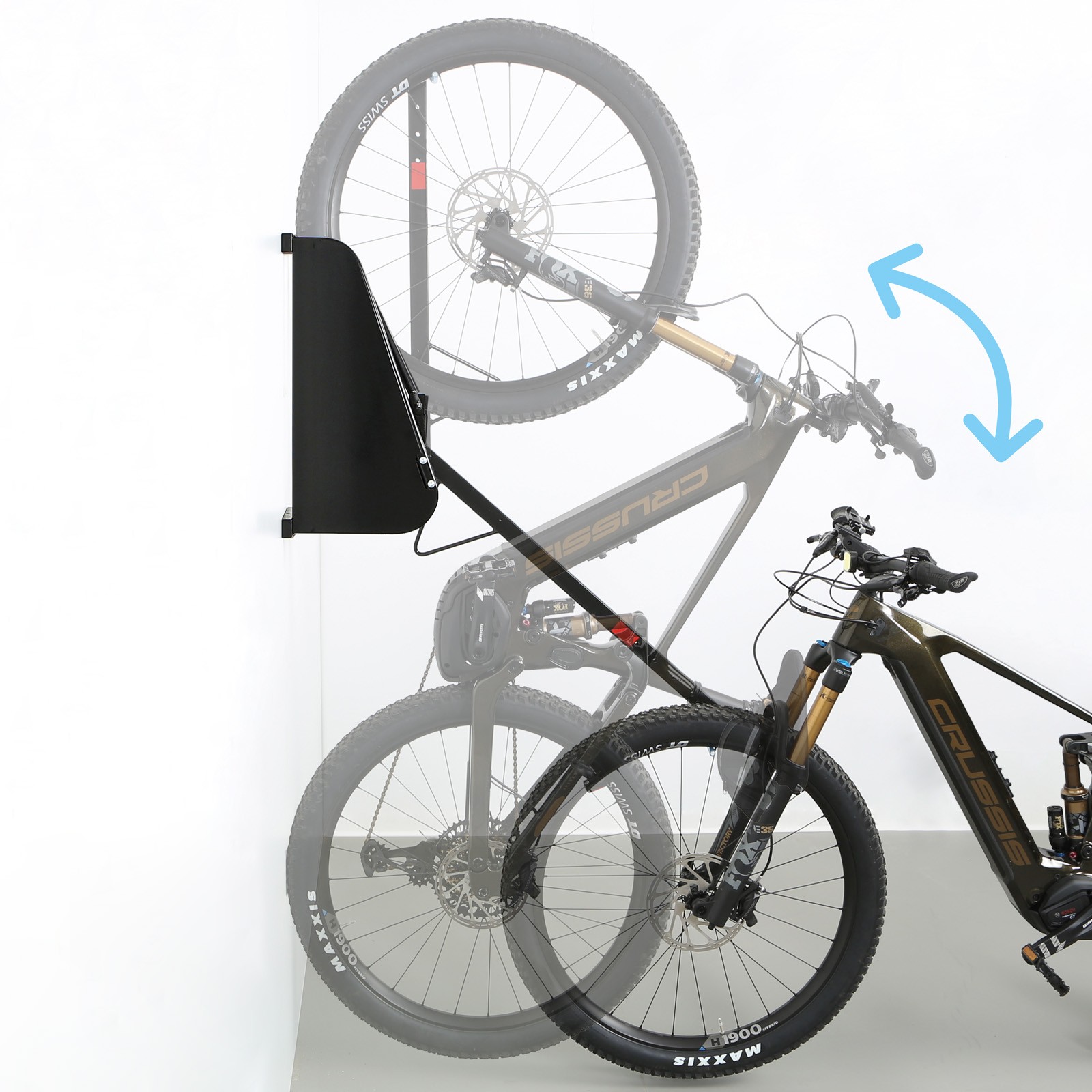 Fotografia produktu: Držiak na elektrobicykle pre jednoduché zdvihnutie, oplechované boky, pevný