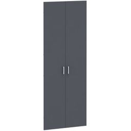 Dvere pre regály PRIMO KOMBI, výška 2206 mm, na 5 políc, grafit