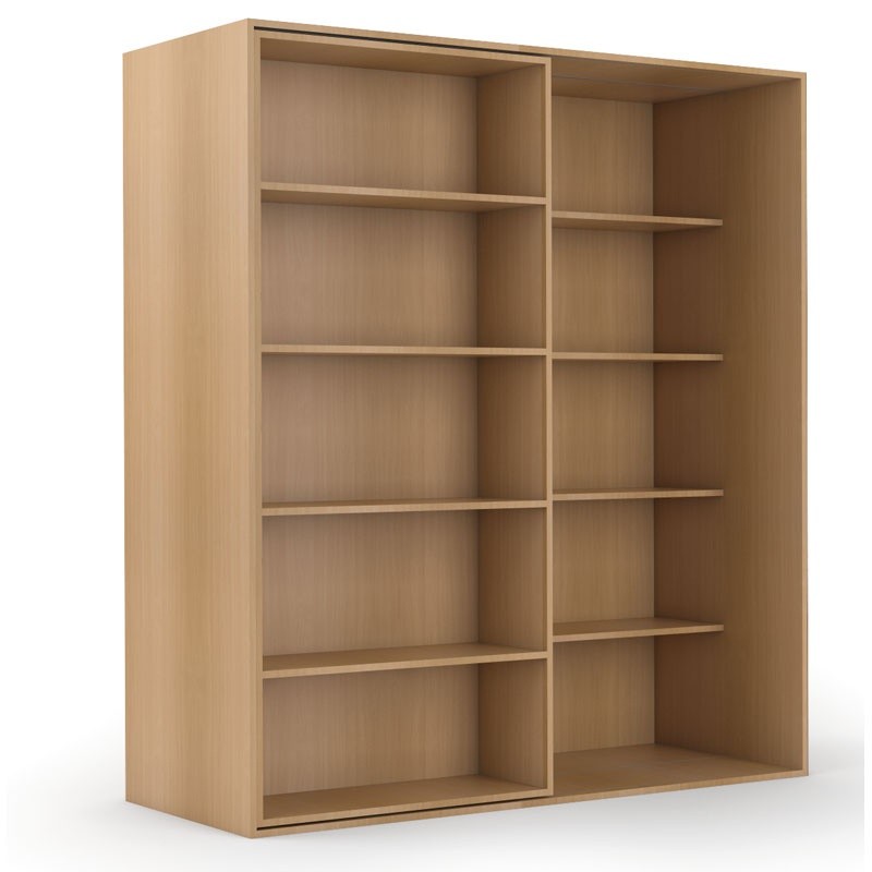 Fotografia produktu: Dvojradová posuvná knižnica DOUBLE, 1800 x 700 x 2000 mm, buk