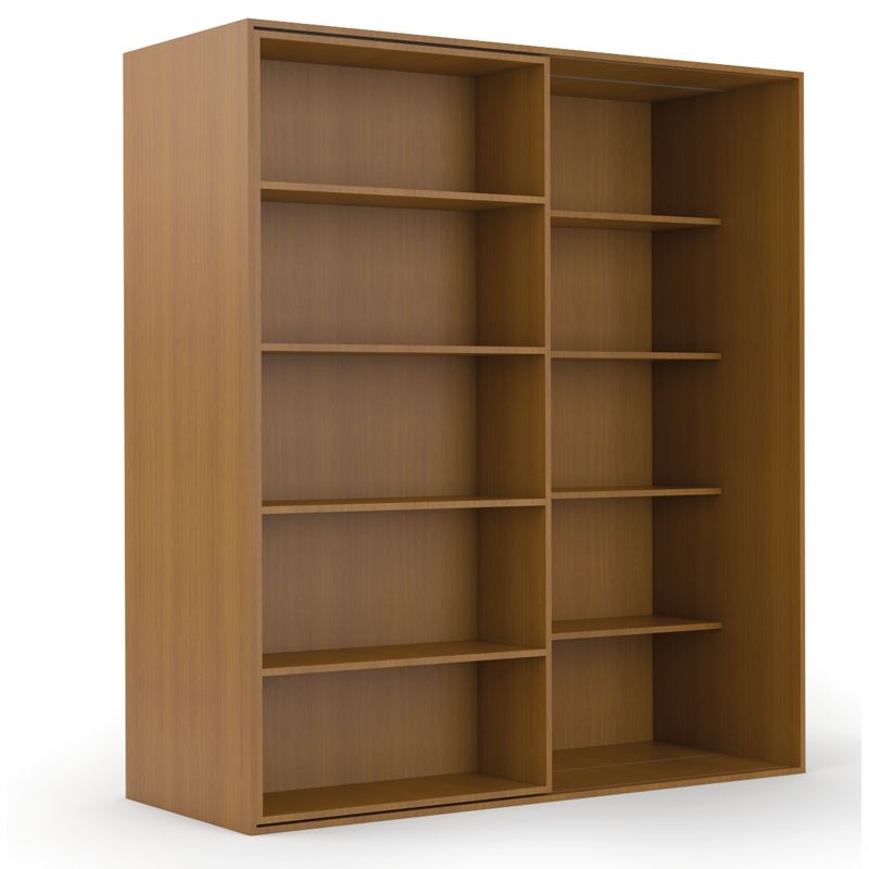 Fotografia produktu: Dvojradová posuvná knižnica DOUBLE, 1800 x 700 x 2000 mm, čerešňa