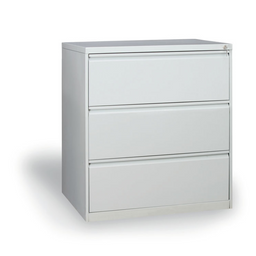 Dvouřadá kovová kartotéka A4, 3 zásuvky, šedá