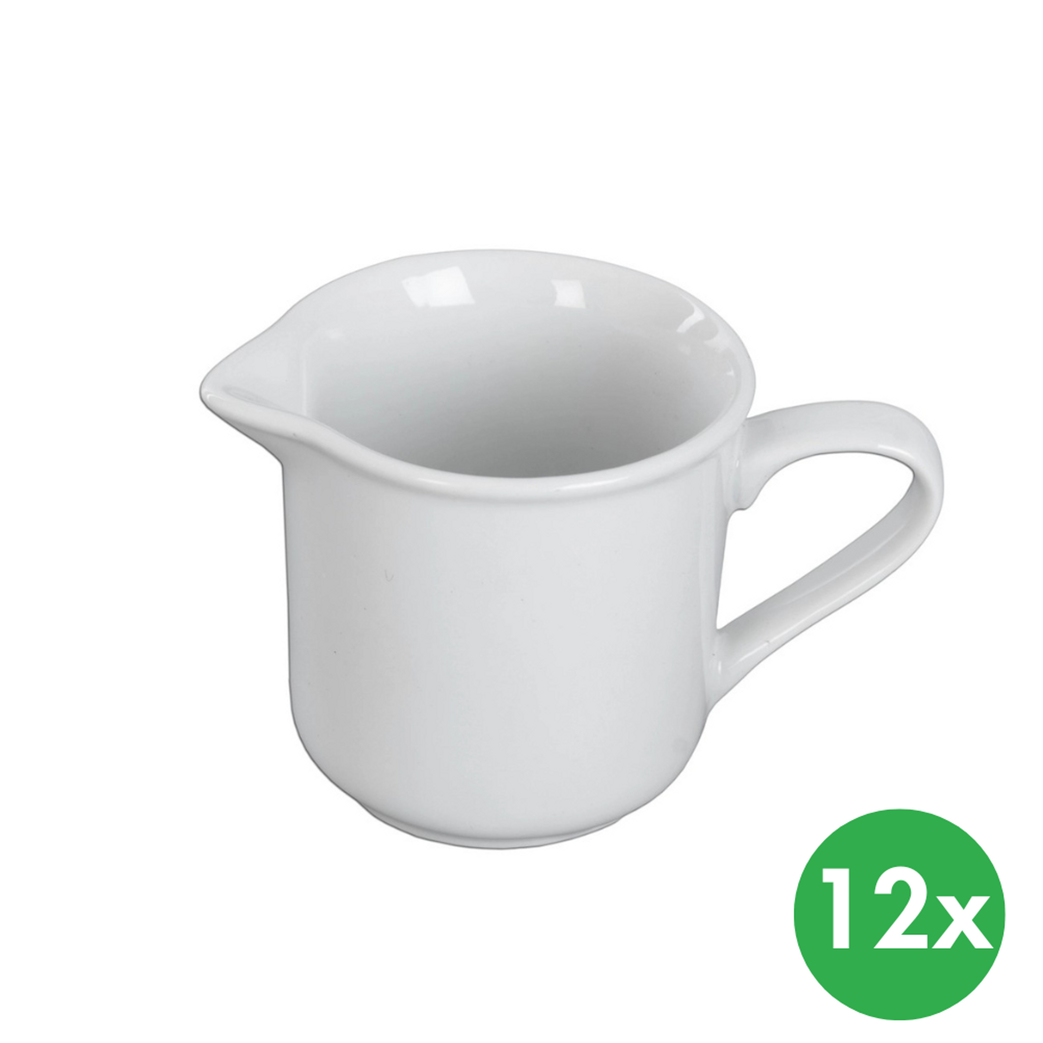Dzbanek na mleko MONA 0,1 l, porcelana, 12 szt