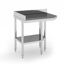Edelstahl Ecktisch, 900 x 600 x 850 mm