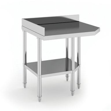 Edelstahl Ecktisch, 900 x 800 x 850 mm