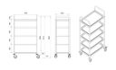 Edelstahl Etagenwagen, 845 x 525 x 1550 mm, 5 Etagen