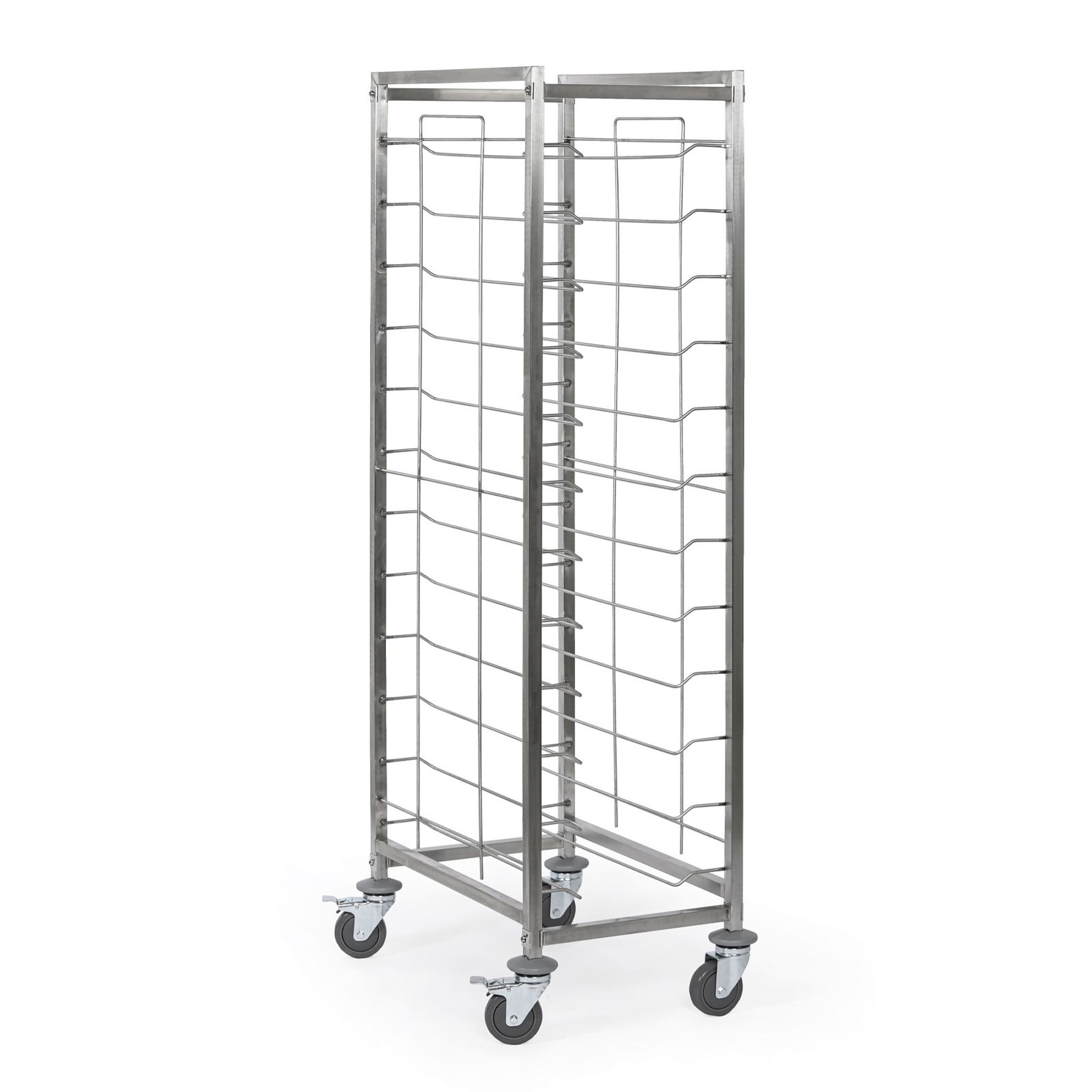 Edelstahl-Tablettwagen, 12 Ebenen, 1720 x 429 x 650 mm