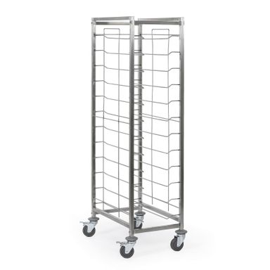 Edelstahl-Tablettwagen, 12 Ebenen, 1720 x 429 x 650 mm
