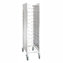 Edelstahl-Tablettwagen mit Seitenwänden, 12 Ebenen, 1720 x 429 x 650 mm