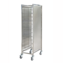 Edelstahl-Tablettwagen mit Seitenwänden, 12 Ebenen, 1720 x 429 x 650 mm