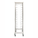 Edelstahl-Tablettwagen mit Seitenwänden, 12 Ebenen, 1720 x 429 x 650 mm