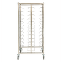 Edelstahl-Tablettwagen mit Seitenwänden, zweireihig, 12 Ebenen, 1720 x 833 x 650 mm