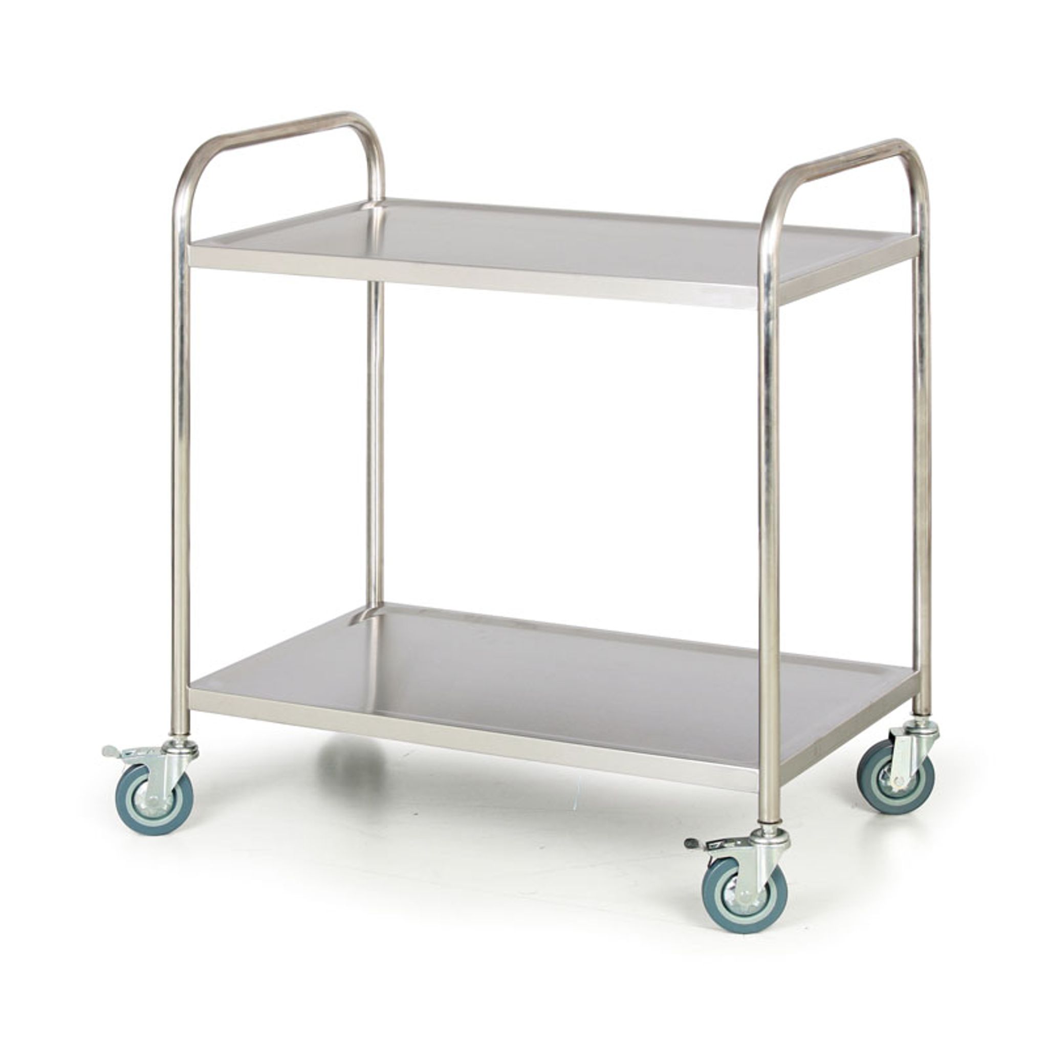 Edelstahl-Tischwagen, 2 Etagen, 860 x 540 mm