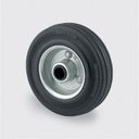 Einzelrad TENTE, Metallscheibe, schwarzer Gummi, 100 mm