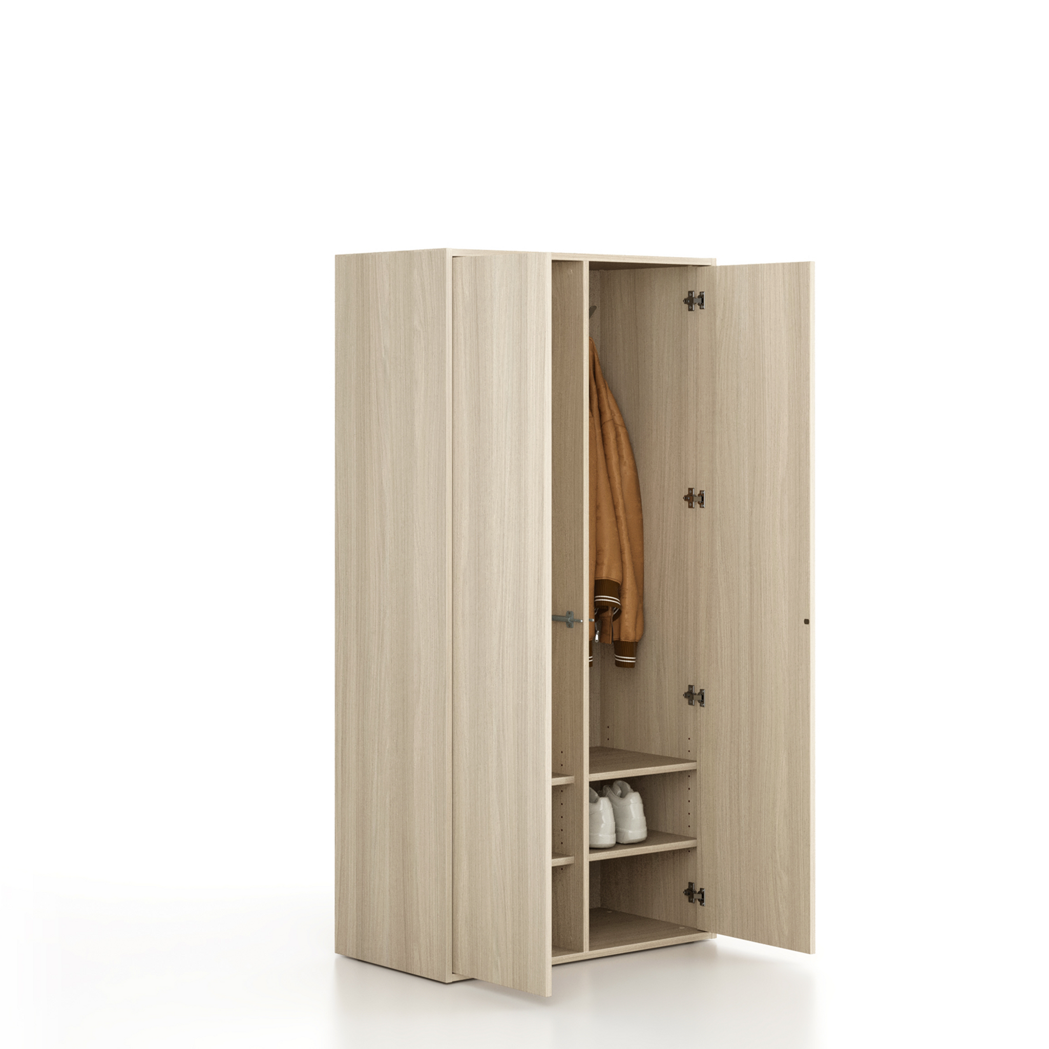 Einzelschließfach FRAME, 2 Abteile, 872 x 450 x 1735 mm, PUSH-lock