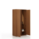 Einzelschließfach FRAME, 2 Abteile, 872 x 450 x 1735 mm, PUSH-lock, Nussbaum