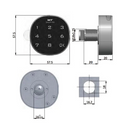 Elektronický kódový zámek s klávesnicí, závit M18, délka 20 mm