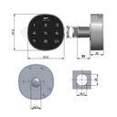 Elektronický kódový zámek s klávesnicí, závit M18, délka 30 mm
