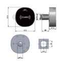 Elektronický RFID zámek, závit M18, délka 30 mm