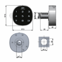 Elektronisches Codeschloss mit Tastatur, Gewinde M18, Länge 20 mm