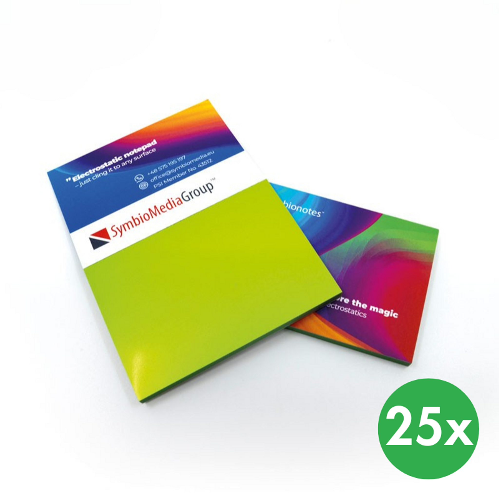 Elektrostatische selbstklebende Haftnotizen Symbionotes 70 x 100 mm