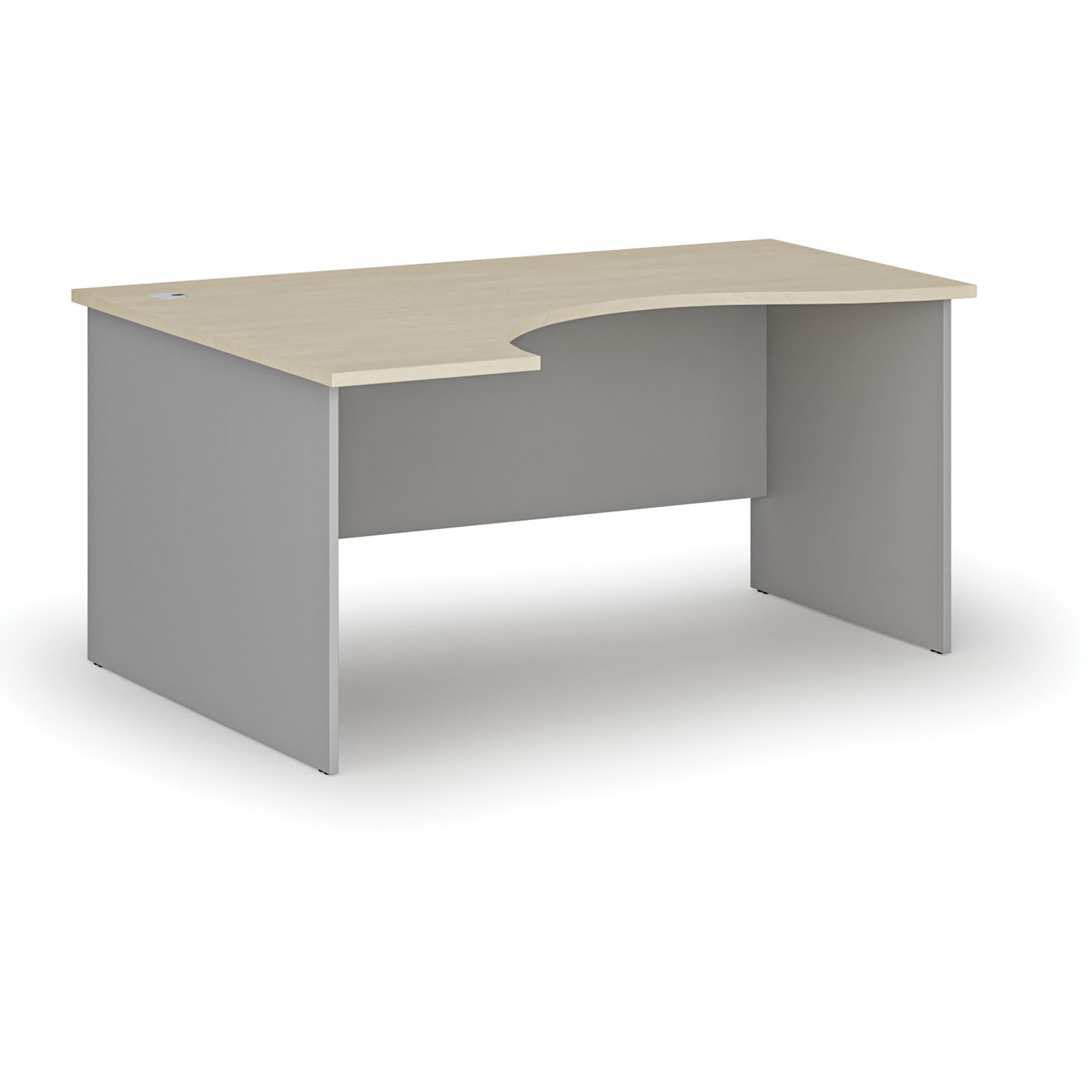 Fotografia produktu: Ergonomický kancelársky písací stôl PRIMO GRAY, 160x120 cm, ľavý, sivá/breza