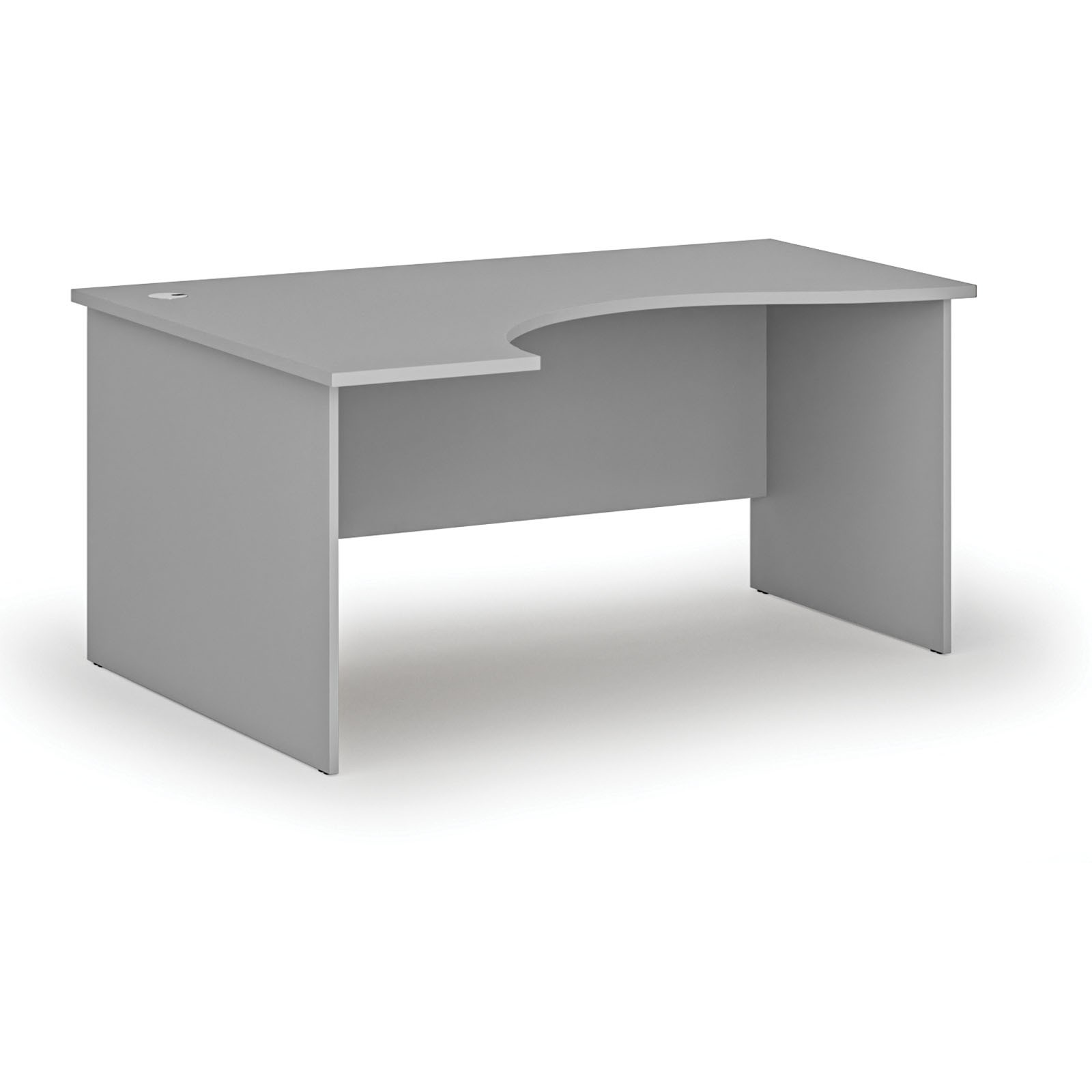 Fotografia produktu: Ergonomický kancelársky písací stôl PRIMO GRAY, 160x120 cm, ľavý, sivá