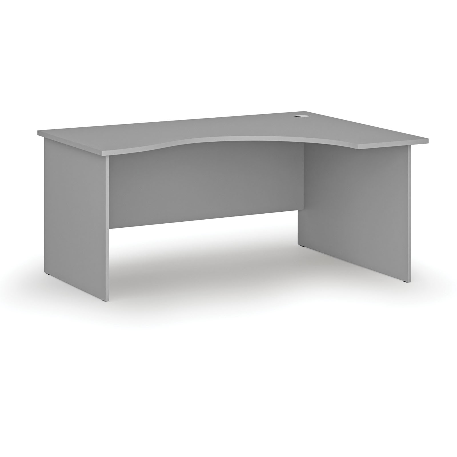 Fotografia produktu: Ergonomický kancelársky písací stôl PRIMO GRAY, 160x120 cm, pravý, sivá
