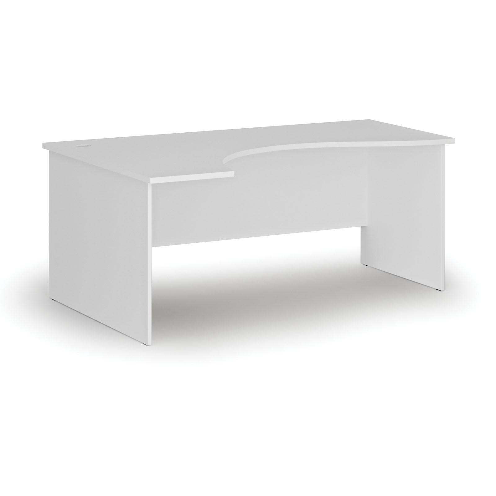 Fotografia produktu: Ergonomický kancelársky písací stôl PRIMO WHITE, 180x120 cm, ľavý, biela