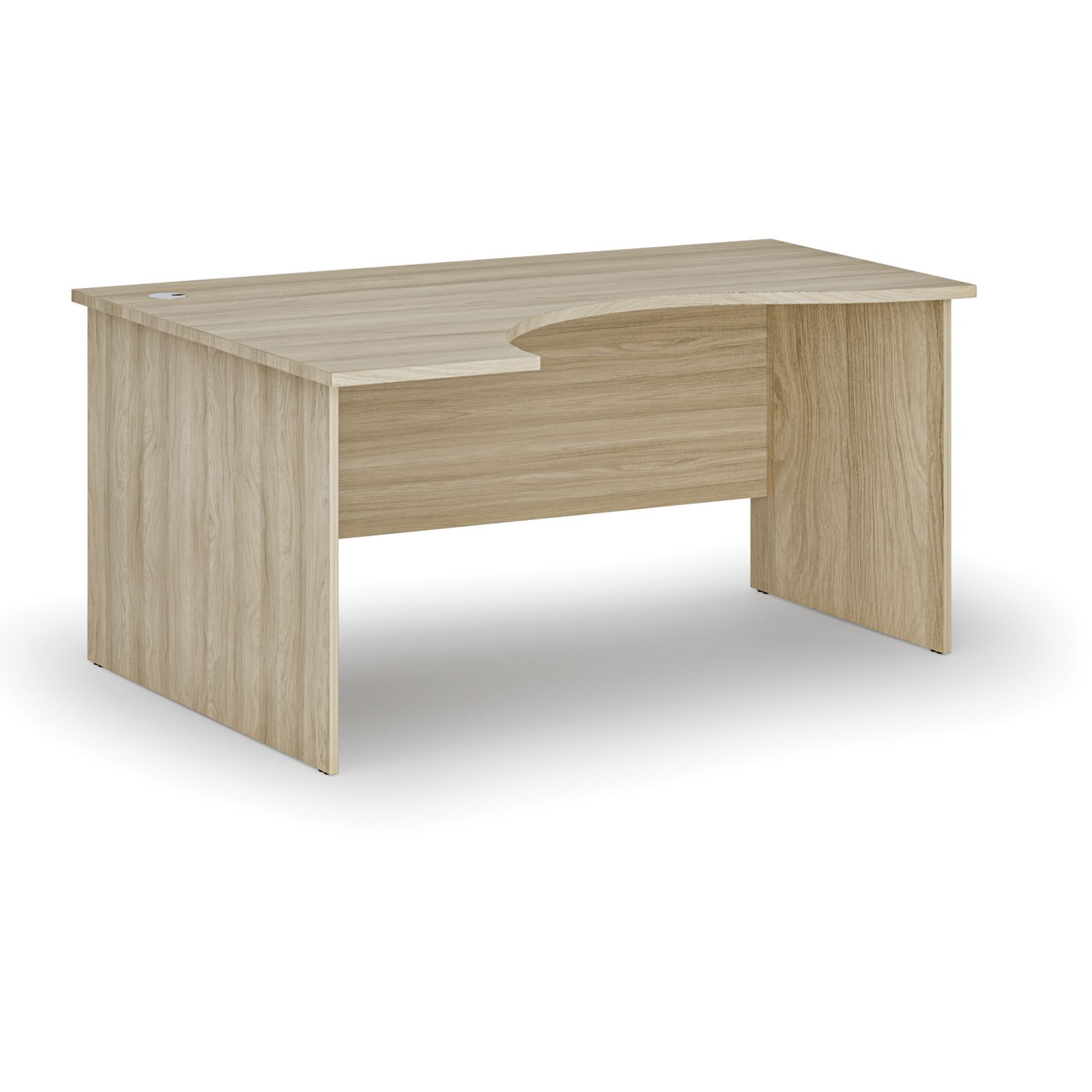 Fotografia produktu: Ergonomický kancelársky písací stôl PRIMO WOOD, 160x120 cm, ľavý, dub prírodný
