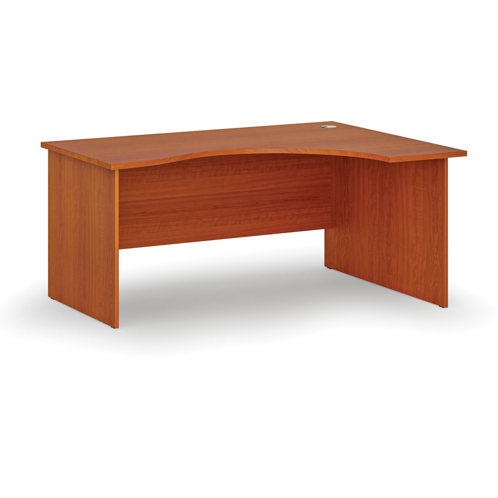 Fotografia produktu: Ergonomický kancelársky písací stôl PRIMO WOOD, 160x120 cm, pravý, čerešňa